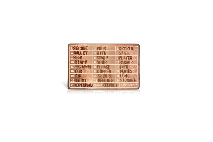Seed Phrase Copper Engraving Kit - 3